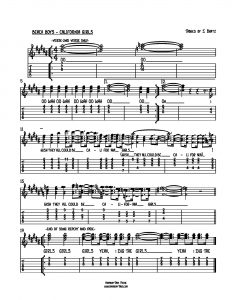 HarmonyTabs Music - Harmony Tab - The Beach Boys - California Girls vocal harmony sheet music