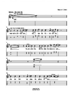 HarmonyTabs Music - Harmony Tab - The Beatles - She Loves You vocal harmony sheet music