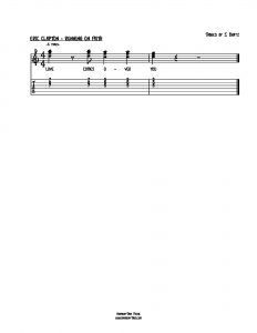 HarmonyTabs Music - Harmony Tab - Eric Clapton - Running On Faith vocal harmony sheet music