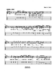 HarmonyTabs Music - Harmony Tab - Incubus - Drive vocal harmony sheet music