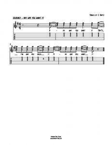 HarmonyTabs Music - Harmony Tab - Journey - Any Way You Want It vocal harmony sheet music