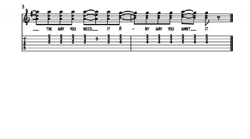 HarmonyTabs-Journey-Any Way You Want It