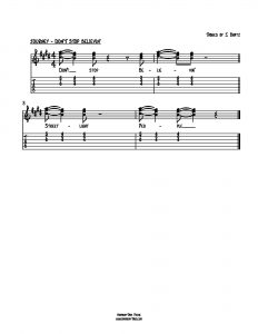 HarmonyTabs Music - Harmony Tab - Journey - Don't Stop Believin vocal harmony sheet music