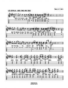 HarmonyTabs Music - Harmony Tab - Led Zeppelin - Good Times Bad Times vocal harmony sheet music