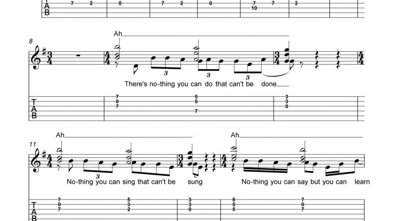 HarmonyTabs - Beatles, The - All You Need Is Love