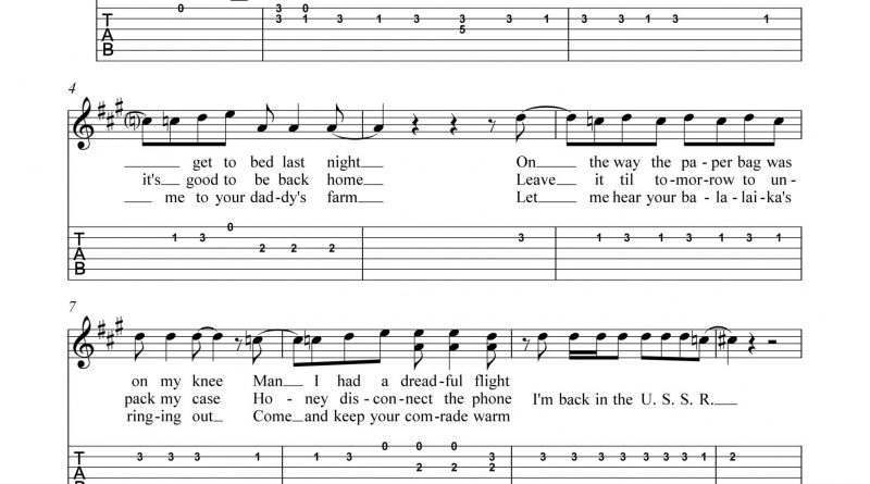 HarmonyTabs - Beatles, The - Back In The USSR