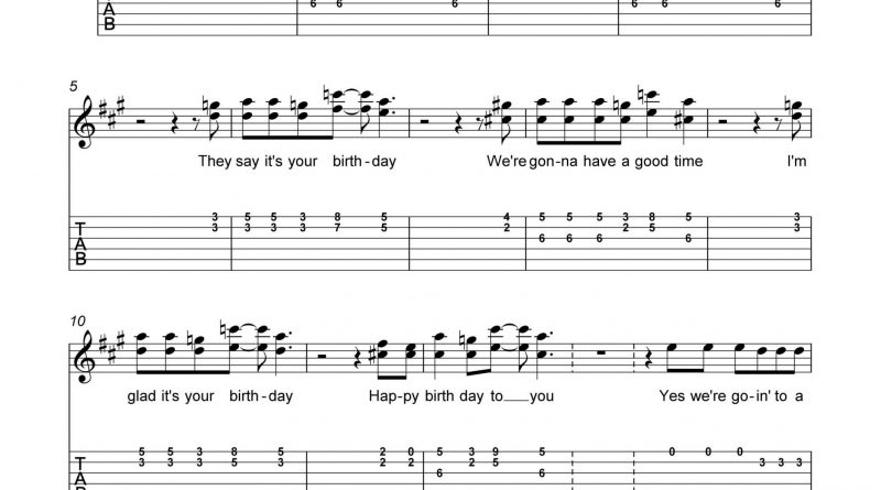 HarmonyTabs - Beatles, The - Birthday