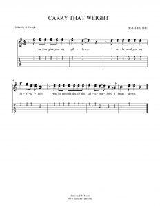HarmonyTabs Music - Harmony Tab - The Beatles - Carry That Weight vocal harmony sheet music
