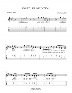 HarmonyTabs Music - Harmony Tab - The Beatles - Don't Let Me Down vocal harmony sheet music