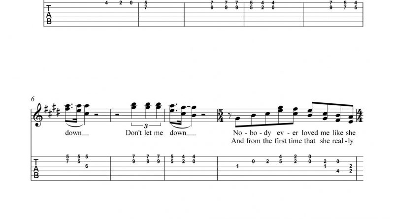 HarmonyTabs - Beatles, The - Don't Let Me Down