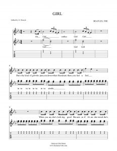 HarmonyTabs Music - Harmony Tab - The Beatles - Girl vocal harmony sheet music