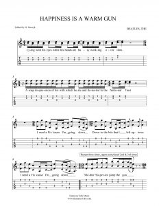 HarmonyTabs Music - Harmony Tab - The Beatles - Happiness Is A Warm Gun vocal harmony sheet music