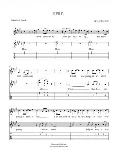 HarmonyTabs Music - Harmony Tab - The Beatles - Help vocal harmony sheet music