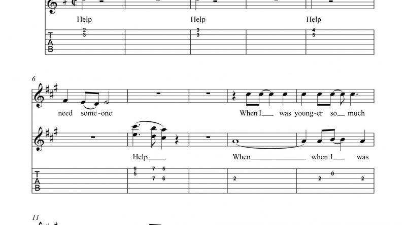 HarmonyTabs - Beatles, The - Help