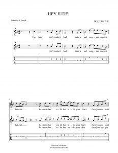 HarmonyTabs Music - Harmony Tab - The Beatles - Hey Jude vocal harmony sheet music