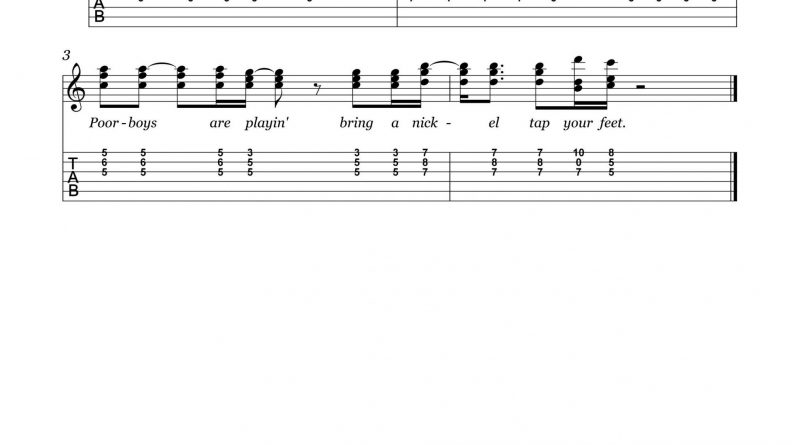 HarmonyTabs - Creedence Clearwater Revival - Down On The Corner