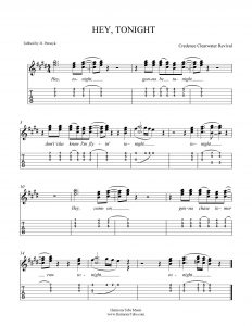 HarmonyTabs Music - Harmony Tab - Creedence Clearwater Revival - Hey Tonight vocal harmony sheet music