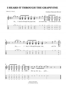 HarmonyTabs Music - Harmony Tab - Creedence Clearwater Revival - I Heard It Through The Grapevine vocal harmony sheet music