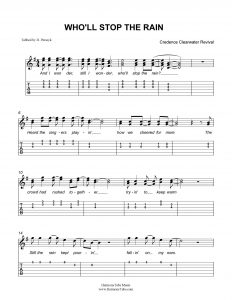 HarmonyTabs Music - Harmony Tab - Creedence Clearwater Revival - Who'll Stop The Rain vocal harmony sheet music