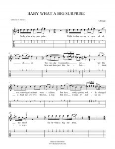 HarmonyTabs Music - Harmony Tab - Chicago - Baby What a Big Surprise vocal harmony sheet music
