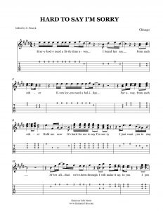 HarmonyTabs Music - Harmony Tab - Chicago - Hard To Say I'm Sorry vocal harmony sheet music