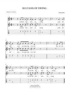 HarmonyTabs Music - Harmony Tab - Dire Straits - Sultans Of Swing vocal harmony sheet music