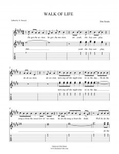 HarmonyTabs Music - Harmony Tab - Dire Straits - Walk of Life vocal harmony sheet music