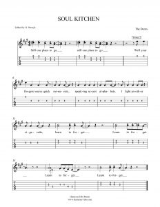 HarmonyTabs Music - Harmony Tab - The Doors - Soul Kitchen vocal harmony sheet music