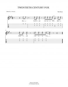 HarmonyTabs Music - Harmony Tab - The Doors - Twentieth Century Fox vocal harmony sheet music
