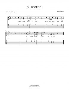 HarmonyTabs Music - Harmony Tab - Foo Fighters - Oh, George vocal harmony sheet music