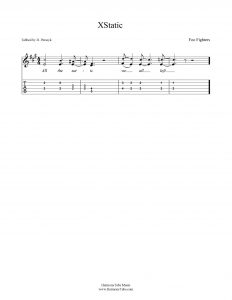 HarmonyTabs Music - Harmony Tab - Foo Fighters - X-Static vocal harmony sheet music