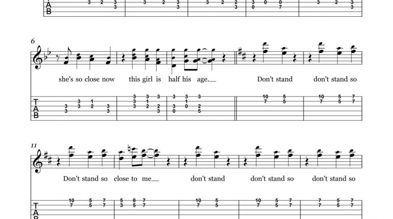 HarmonyTabs - Police, The - Don't Stand So Close To Me