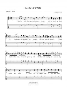 HarmonyTabs Music - Harmony Tab - The Police - King of Pain vocal harmony sheet music