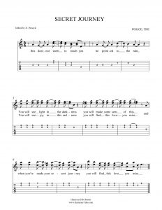 HarmonyTabs Music - Harmony Tab - The Police - Secret Journey vocal harmony sheet music