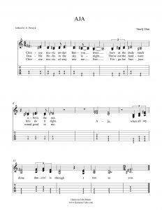 HarmonyTabs Music - Harmony Tab - Steely Dan - Aja vocal harmony sheet music