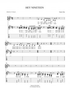 HarmonyTabs Music - Harmony Tab - Steely Dan - Hey Nineteen vocal harmony sheet music