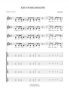 HarmonyTabs Music - Harmony Tab - Steely Dan - Kid Charlemagne vocal harmony sheet music