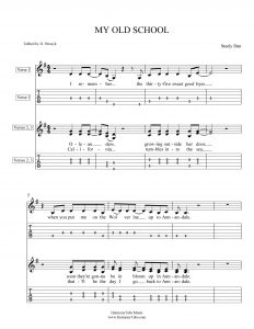 HarmonyTabs Music - Harmony Tab - Steely Dan - My Old School vocal harmony sheet music