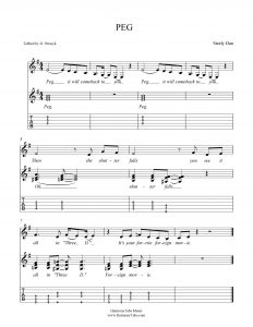 HarmonyTabs Music - Harmony Tab - Steely Dan - Peg vocal harmony sheet music