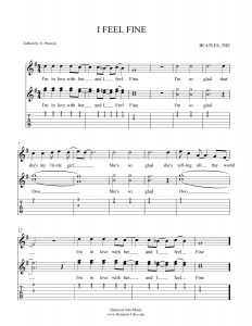 HarmonyTabs Music - Harmony Tab - The Beatles - I Feel Fine vocal harmony sheet music