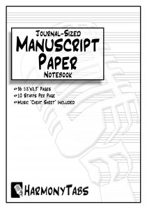 Music manuscript paper in several staff sizes