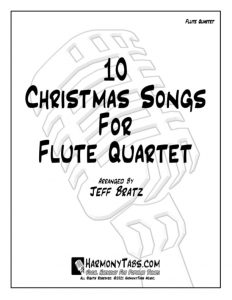 cover page for 10 Christmas Songs For Flute Quartet sheet music