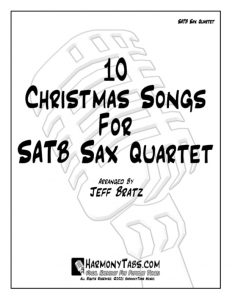 cover page for 10 Christmas Songs For SATB Sax Quartet sheet music
