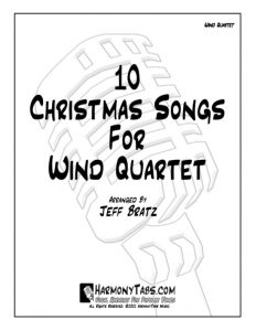 cover page for 10 Christmas Songs For Wind Quartet sheet music