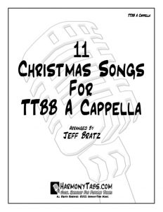 cover page for 11 Christmas Songs For TTBB A Cappella sheet music
