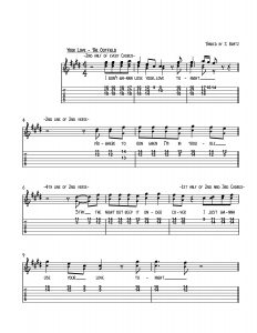 HarmonyTabs Music - Harmony Tab - The Outfield - Your Love vocal harmony sheet music