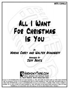 cover page All I Want For Christmas Is You (SATB A Cappella) sheet music