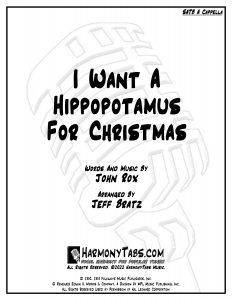 cover page I Want A Hippopotamus For Christmas (Hippo The Hero) (SATB A Cappella) sheet music