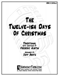 cover page for Twelve-ish Days of Christmas (SSAA A Cappella) sheet music