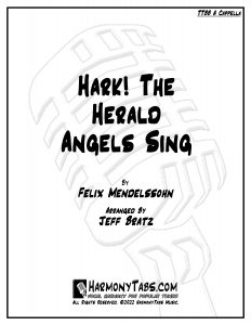 cover page for Hark! The Herald Angels Sing (TTBB A Cappella) sheet music